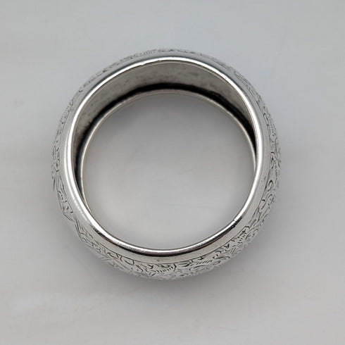 1886 British antique sterling silver napkin ring, 22g