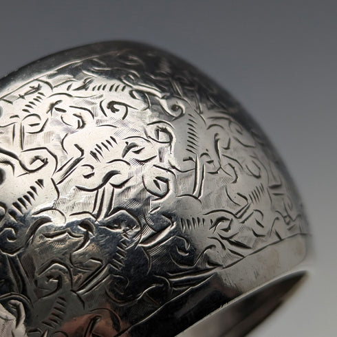1886 British antique sterling silver napkin ring, 22g