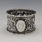 1897 British antique sterling silver openwork napkin ring, 27g, Thomas Hayes
