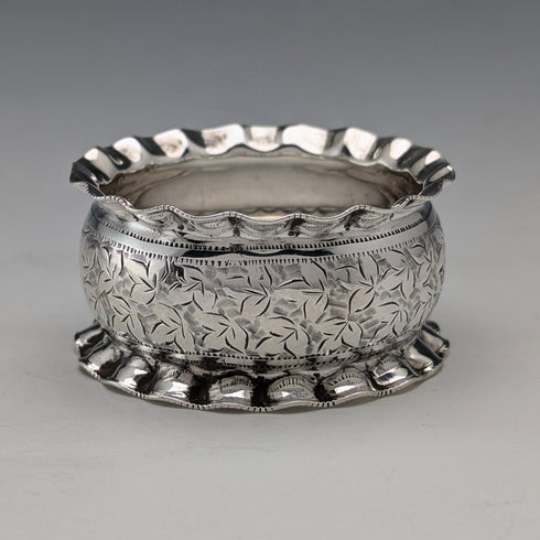 1898 British antique sterling silver napkin ring, 16g, Minshull & Latimer