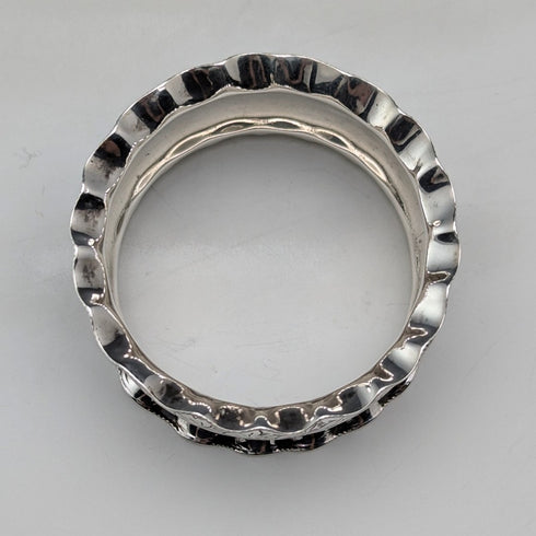 1898 British antique sterling silver napkin ring, 16g, Minshull & Latimer
