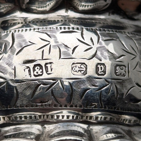1898 British antique sterling silver napkin ring, 16g, Minshull & Latimer