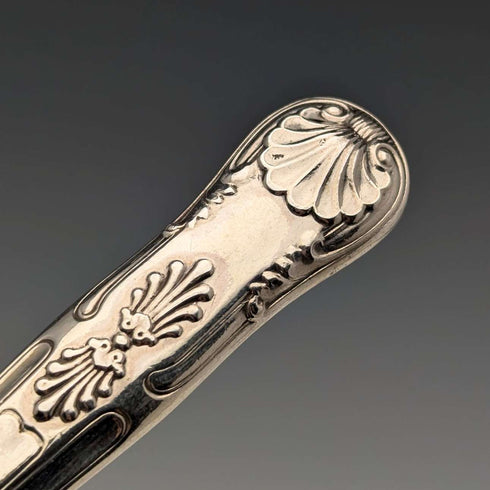 1890 British antique sterling silver dessert cutlery pair 67g Walker & Hall