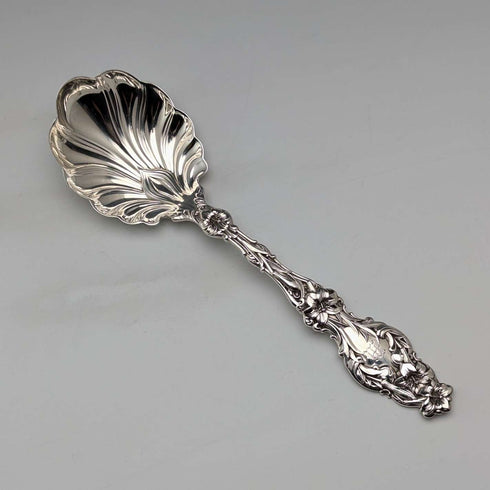 1900年頃 米国アンティーク 純銀製 デザートスプーン 36g Whiting Manufacturing
