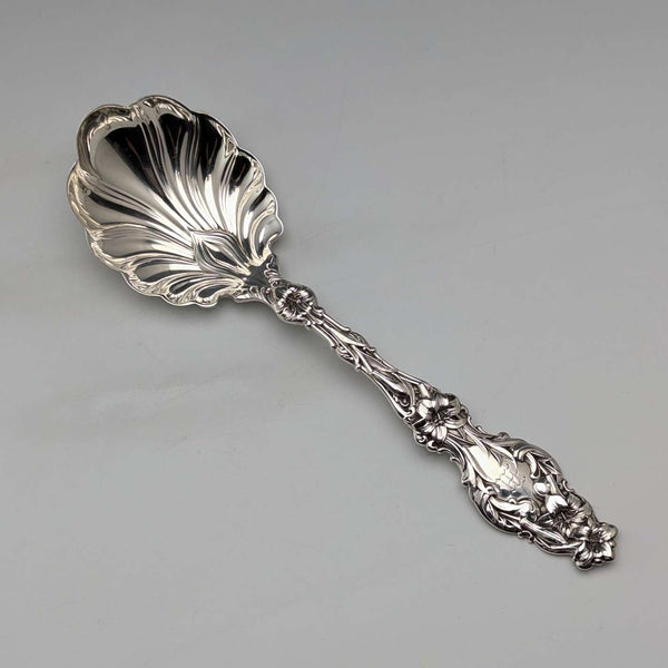 1900年頃 米国アンティーク 純銀製 デザートスプーン 36g Whiting Manufacturing