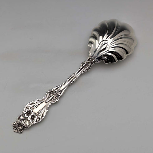 1900年頃 米国アンティーク 純銀製 デザートスプーン 36g Whiting Manufacturing