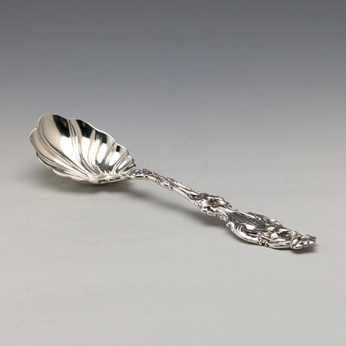 Circa 1900 American antique sterling silver dessert spoon 36g Whiting Manufacturing