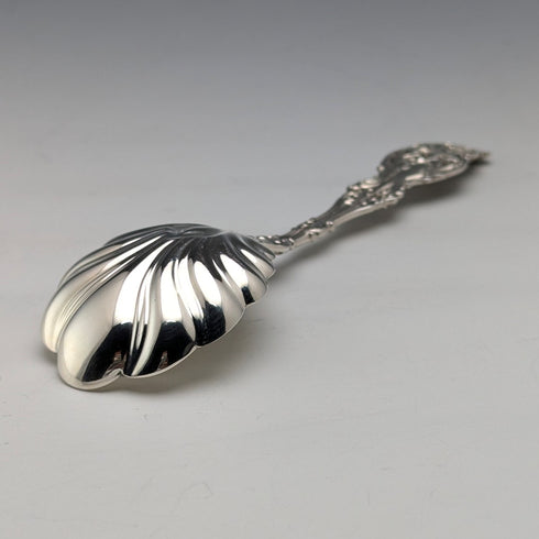 Circa 1900 American antique sterling silver dessert spoon 36g Whiting Manufacturing