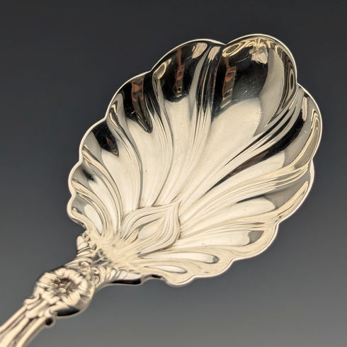 Circa 1900 American antique sterling silver dessert spoon 36g Whiting Manufacturing