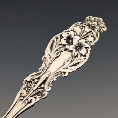 1900年頃 米国アンティーク 純銀製 デザートスプーン 36g Whiting Manufacturing