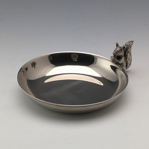 英国ヴィンテージ シルバープレート製 リス装飾 ナッツディッシュ M&R