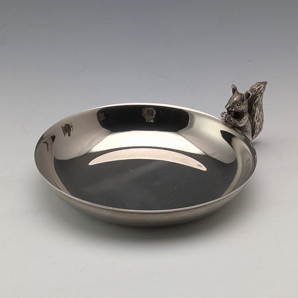 英国ヴィンテージ シルバープレート製 リス装飾 ナッツディッシュ M&R