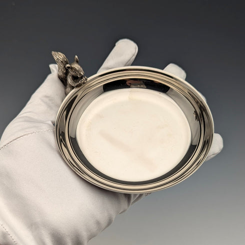 英国ヴィンテージ シルバープレート製 リス装飾 ナッツディッシュ M&R