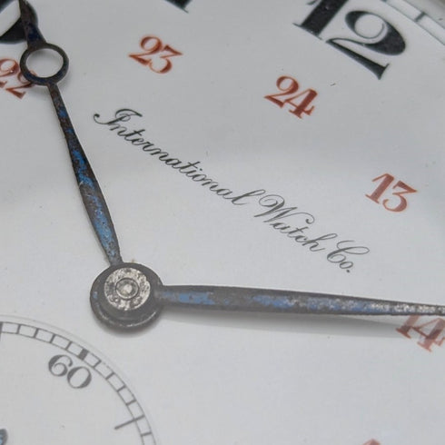 約 1918 年古董 IWC 沙夫豪森懷錶鎳銀錶殼翻新