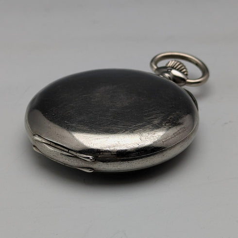 約 1918 年古董 IWC 沙夫豪森懷錶鎳銀錶殼翻新