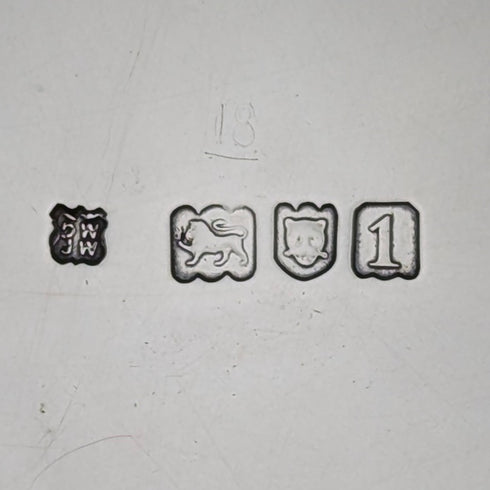 1906年 英国アンティーク 純銀製 脚付きセンターボウル 745g Daniel&John Wellby