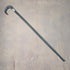 Circa 1910 British antique gentleman's pure silver decorated horn handle walking stick 91cm