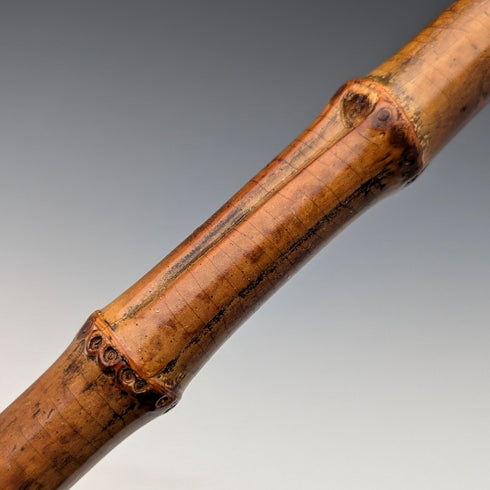 アンティーク 紳士用 バンブー 曲がりハンドルステッキ 杖 87cm