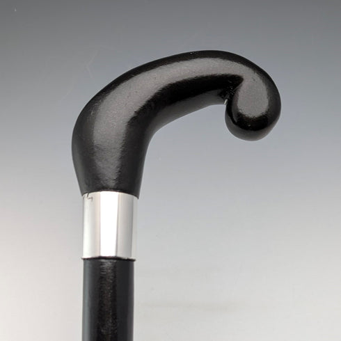 ヴィンテージ 紳士用 クロップハンドル ステッキ ブラックシャフト 杖 90cm