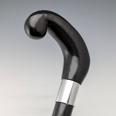 ヴィンテージ 紳士用 クロップハンドル ステッキ ブラックシャフト 杖 90cm