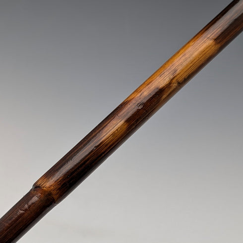 1901年 英国アンティーク レディース用 純銀装飾 L字ハンドル ステッキ 杖 90cm