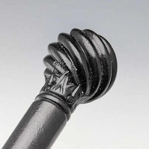 アンティーク 紳士用 ガドルーン彫刻 丸ハンドル ステッキ 杖 88cm