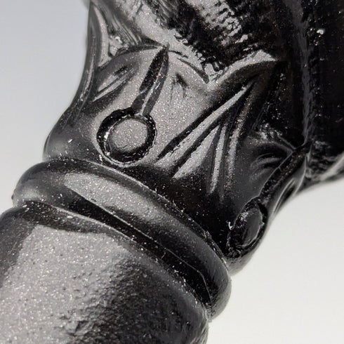 アンティーク 紳士用 ガドルーン彫刻 丸ハンドル ステッキ 杖 88cm