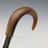 Vintage Gentleman's Sterling Silver Decorated Curved Horn Handle Walking Stick 86cm