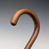 1918 British antique gentleman's walking stick, 91cm, embossed pure silver decoration, curved handle