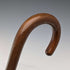 1918 British antique gentleman's walking stick, 91cm, embossed pure silver decoration, curved handle