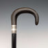 Circa 1910 British antique gentleman's pure silver decorated horn handle walking stick 91cm