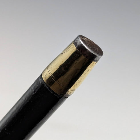 1910年頃 英国アンティーク 紳士用 純銀装飾 ホーンハンドル ステッキ 杖 91cm