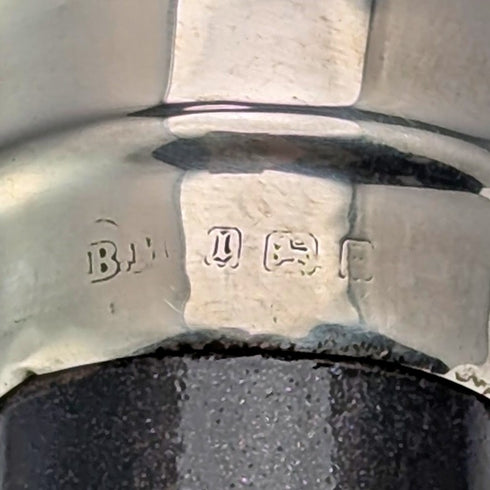 1926年 英国ヴィンテージ 紳士用 純銀製 丸ハンドル ステッキ 杖 90cm