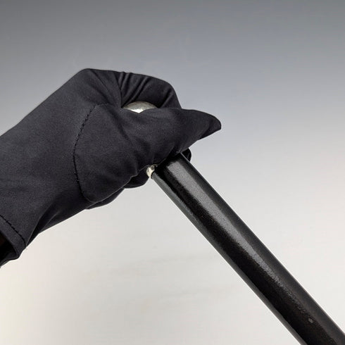 1923年 英国アンティーク 紳士用 純銀製 丸ハンドル ステッキ 杖 88cm