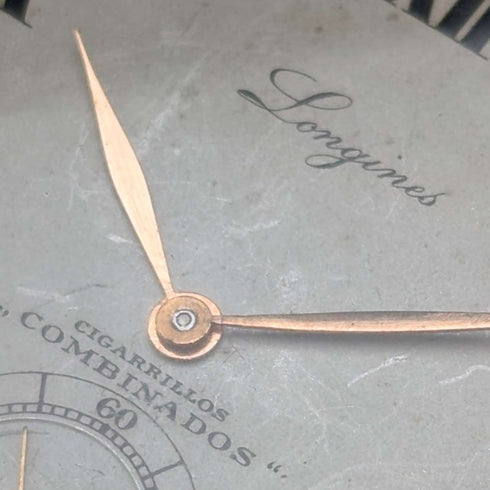 Circa 1931 Vintage Longines Pocket Watch Thin Gold-Plated Case Cal18.69Z In Good Working Condition