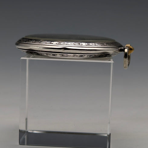 Circa 1925 Vintage Longines Pocket Watch Thin Niello Case Cal18.79N In good working order