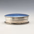 1942 British Vintage Blue Guilloche Enamel Sterling Silver Pill Case Cohen & Charles