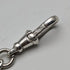 Circa 1920 British antique sterling silver Albert chain 30g claw and bowl fob