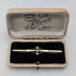Antique 15ct gold brooch with blue stone and pearl in case