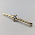 Antique 15ct gold brooch with blue stone and pearl in case
