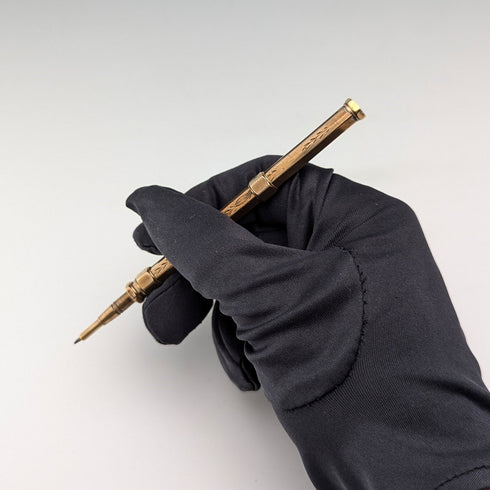 1900年頃 アンティーク 金張り 伸縮式 ペンシル&つけペン