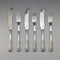 1836 British antique pure silver fish cutlery, 3 pairs, total weight 319g, Charles Needham