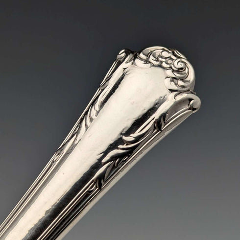 Circa 1860 British Antique Pure Silver Handle Fish Cutlery 6 Pair Aaron Hadfield