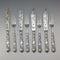 1840 British Antique Pure Silver Handle Fish Cutlery, 4 Pairs, William Sansom