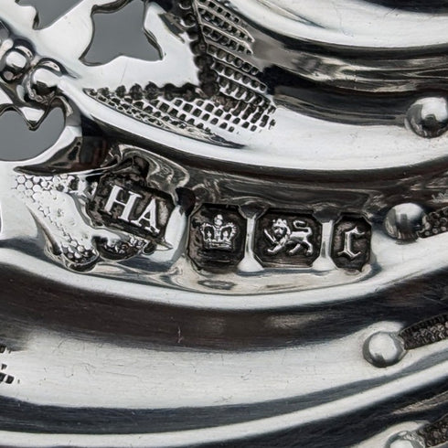 1895 年英國古董純銀貝殼形腿盤 88 克阿特金兄弟