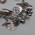 1970s British vintage sterling silver charm bracelet, 68g