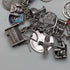 1970s British vintage sterling silver charm bracelet, 68g
