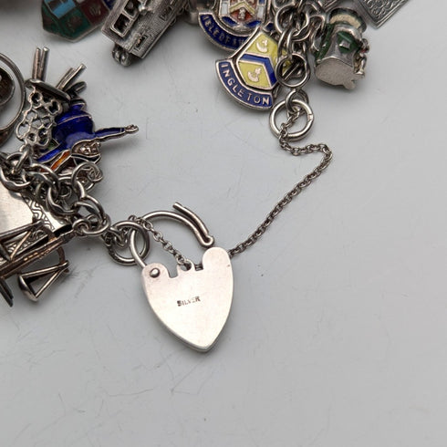 1970 年代英國復古純銀吊飾手鍊 89 克