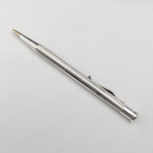 1965 British Yard O'Red Sterling Silver Push-Pull Pencil in Case