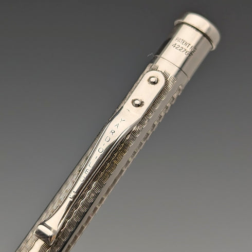 1965 British Yard O'Red Sterling Silver Push-Pull Pencil in Case